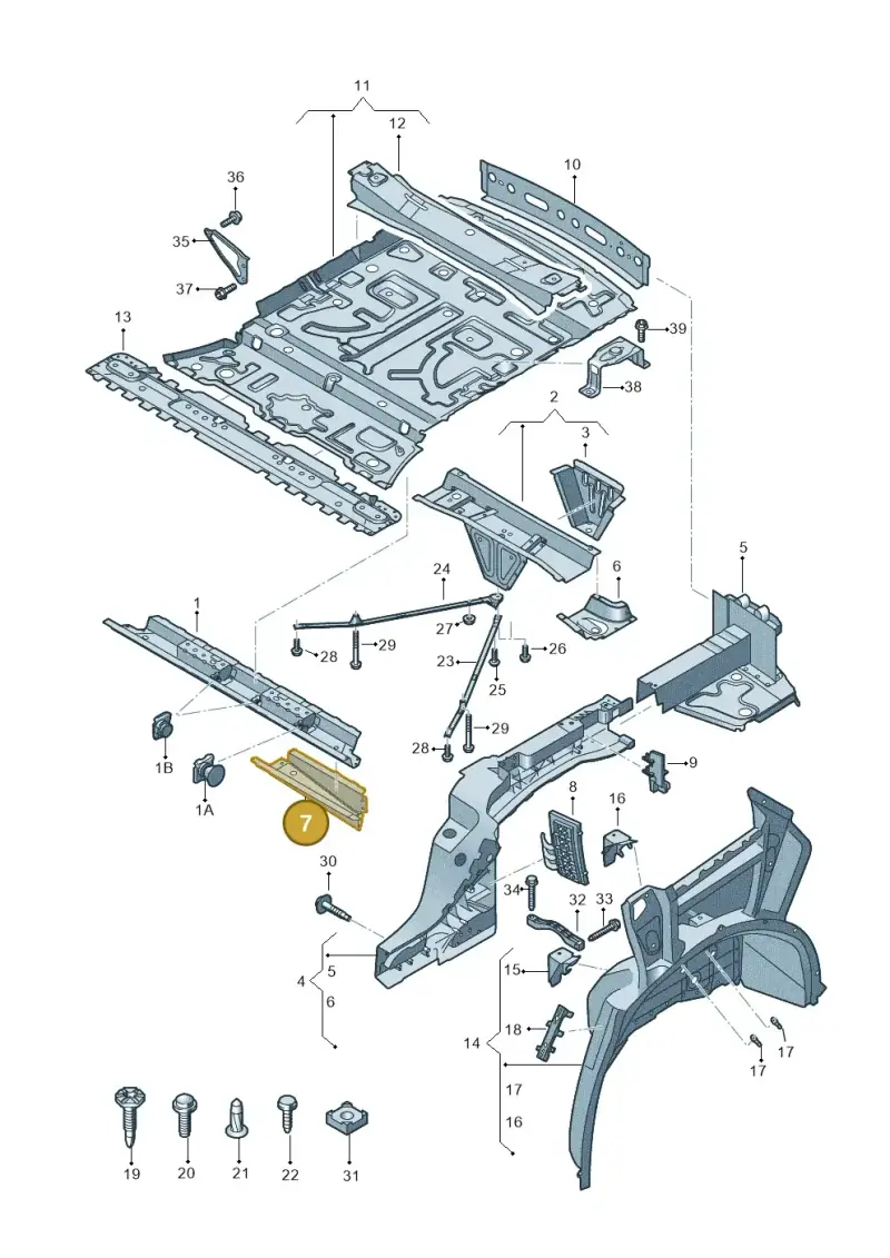 4M0801386F — Audi Q7 (2015-2025) diagram 859803000, position 7