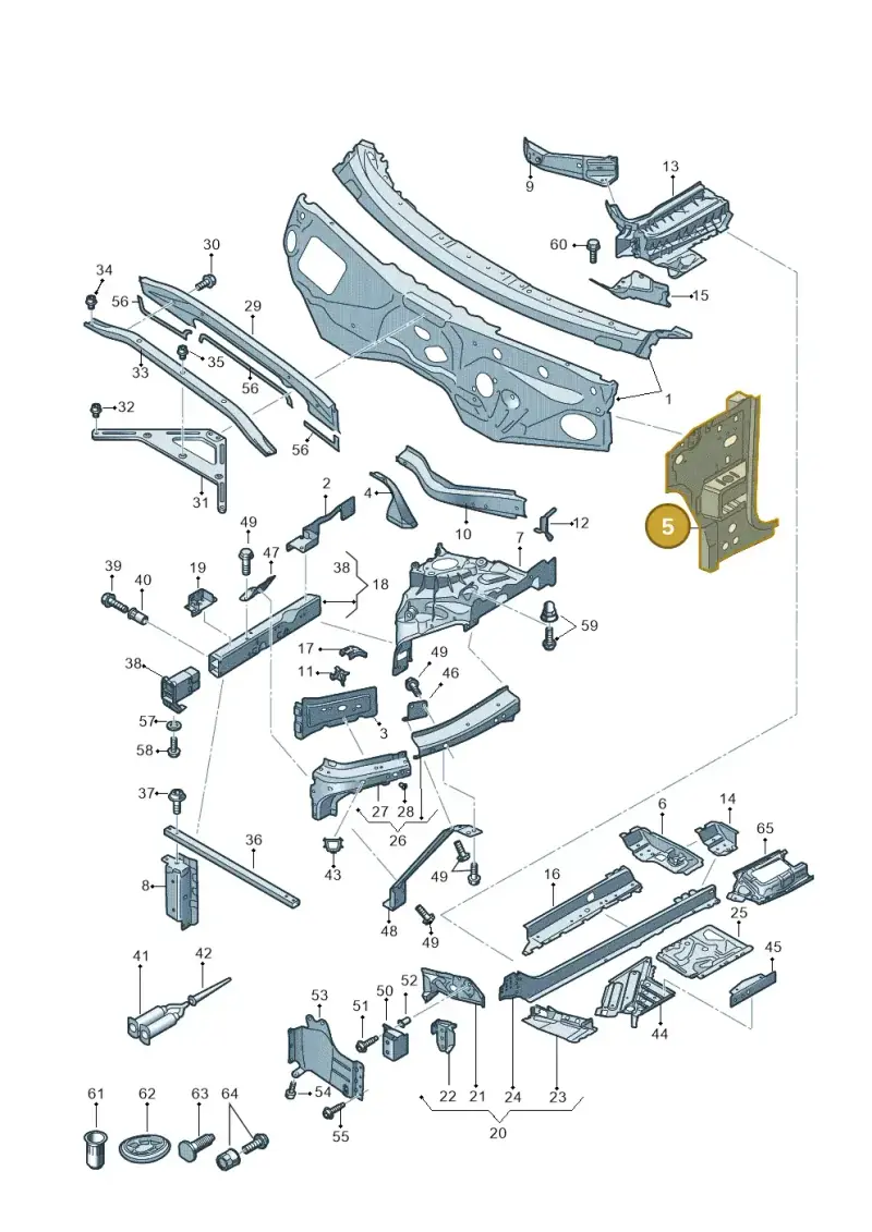 4M0802124 — Audi Q7 (2015-2025) diagram 859805000, position 5