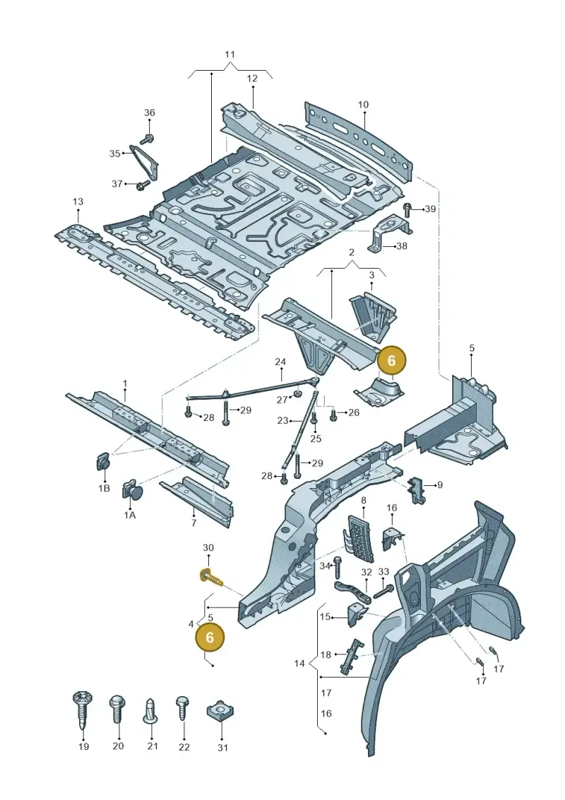 4M0803347D — Audi Q7 qu. 3.0 TDI (2015-2019) diagram 859803000, position 6
