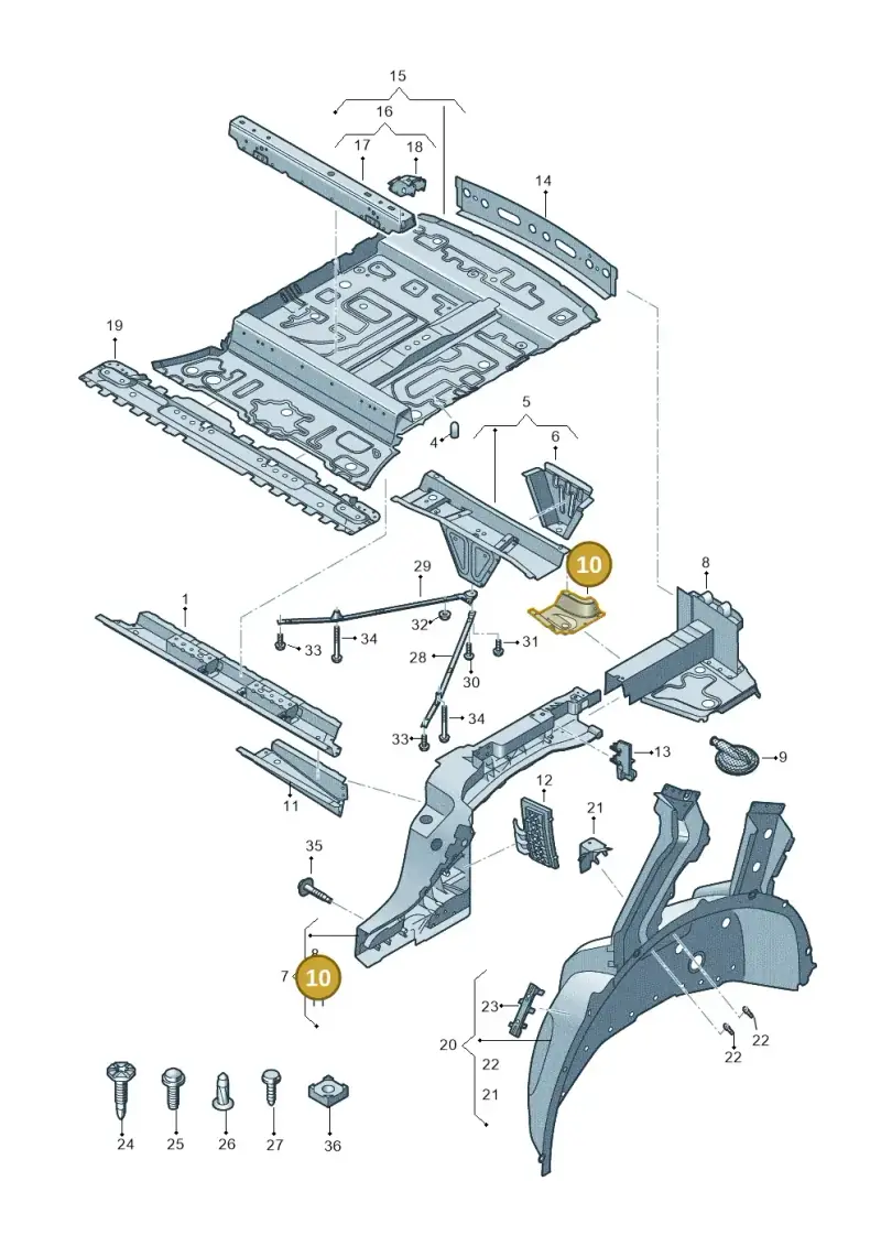 4M0803347D — Audi RS Q8 Quattro (2019-) diagram 595803000, position 10