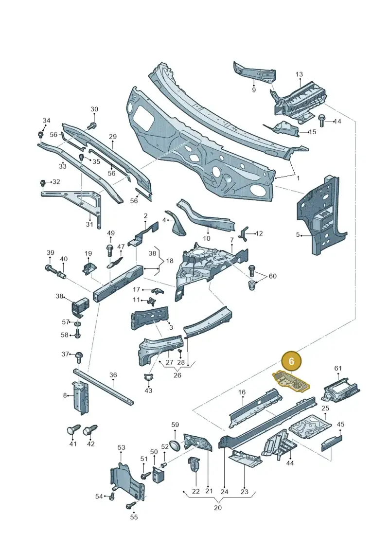 4M0803690C — Audi RS Q8 (2019-2025) diagram 429805000, position 6