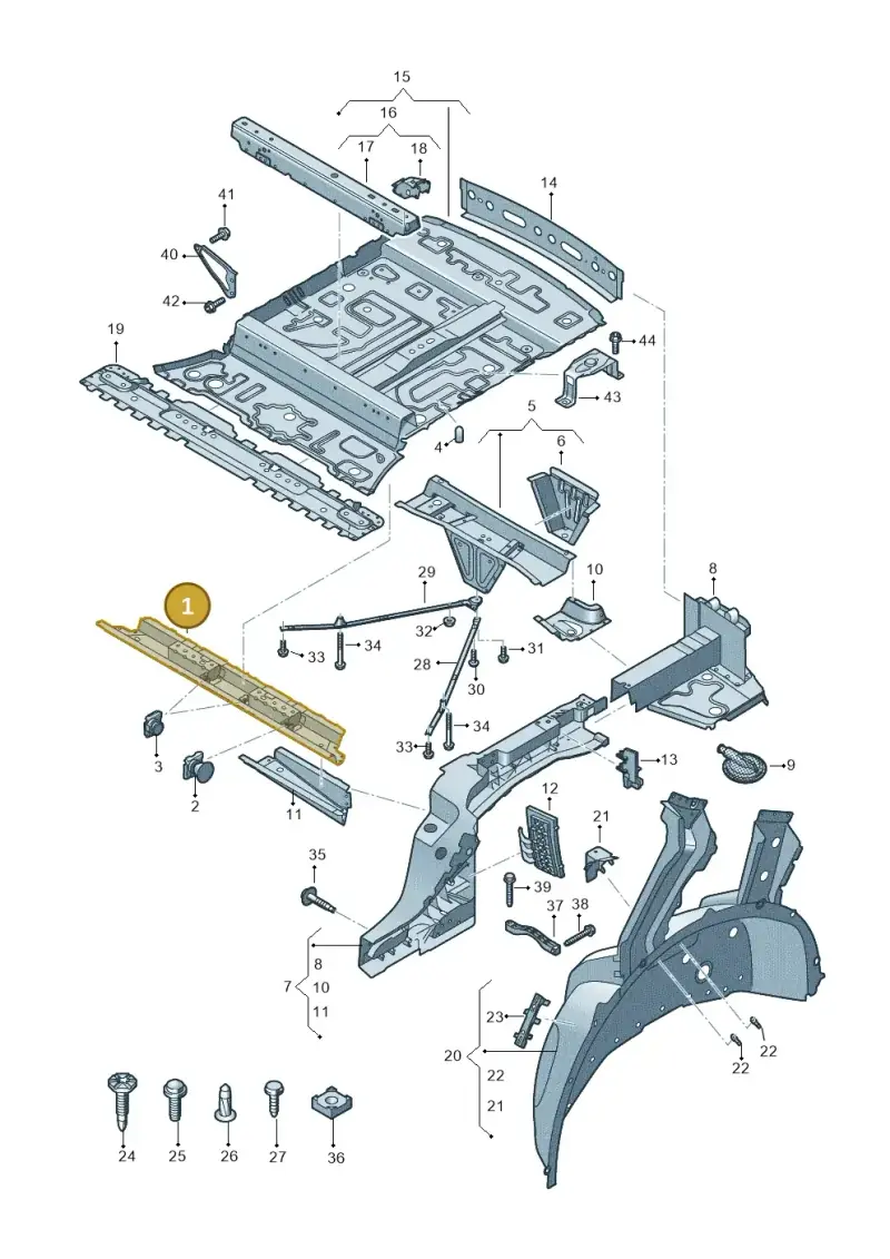 4M0804470D — Audi Q8 (2018-2025) diagram 429803000, position 1