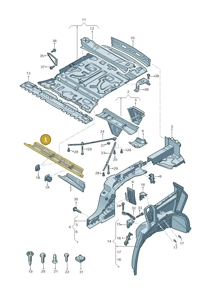 4M0804470D — Audi Q7 (2015-2025) diagram 859803000, position 1