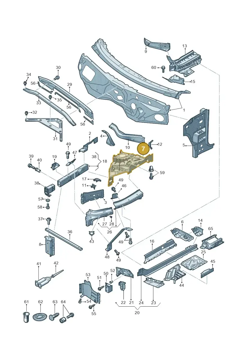 4M0805151D — Audi Q7 (2015-2025) diagram 859805000, position 7