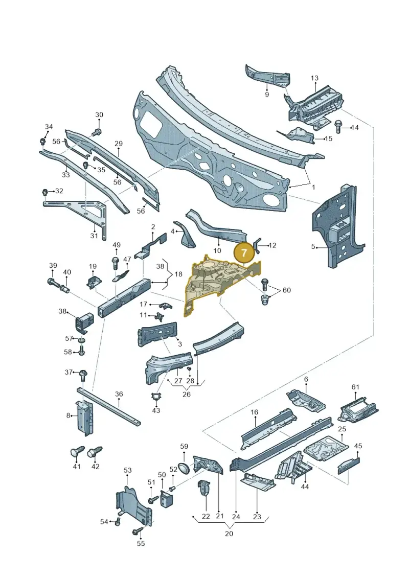 4M0805152D — Audi RS Q8 (2019-2025) diagram 429805000, position 7