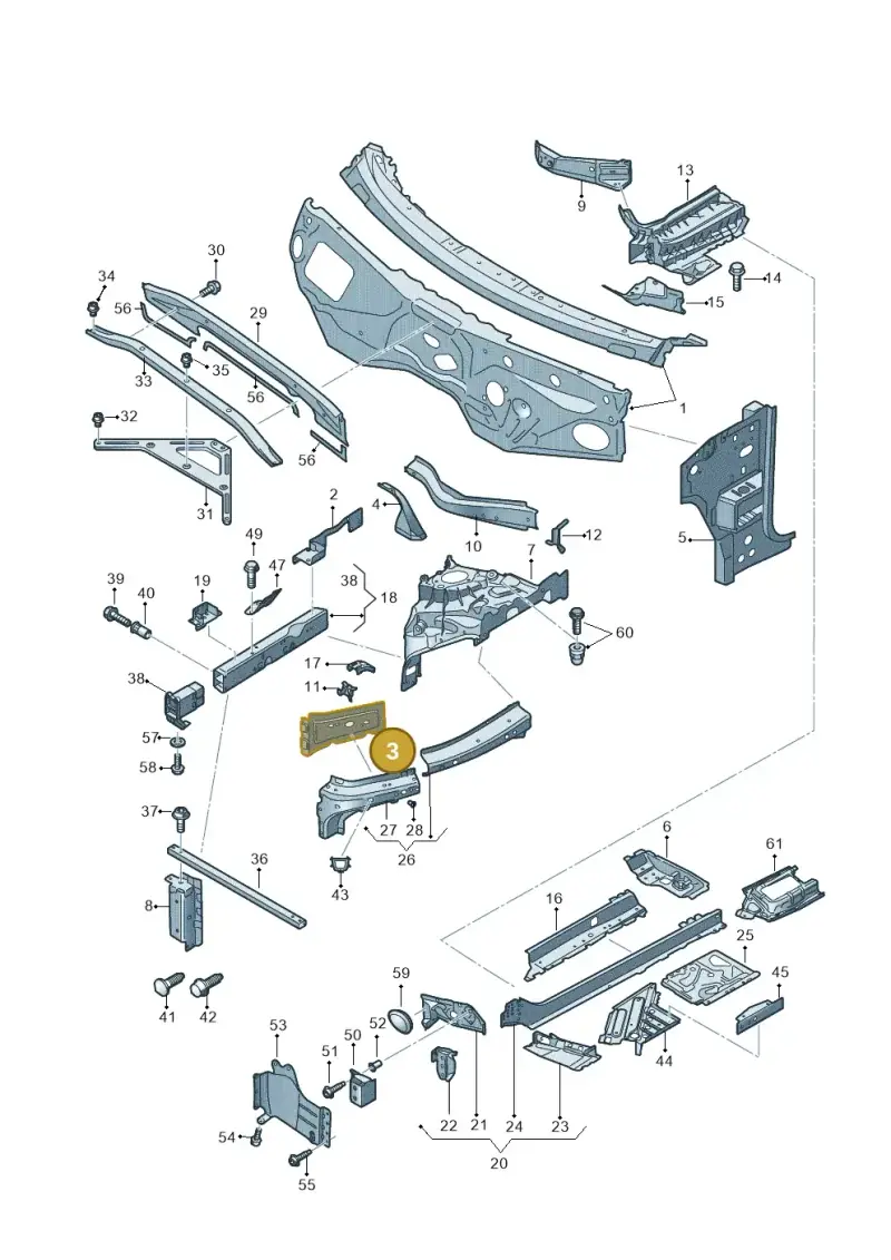 4M0805531 — Audi RS Q8 (2019-2025) diagram 429805000, position 3