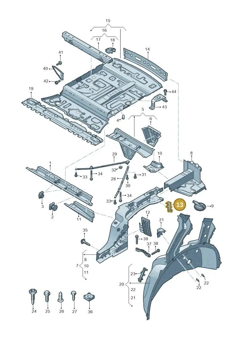4M0806101A — Audi Q8 Quattro 3,0 (2018-) diagram 429803000, position 13