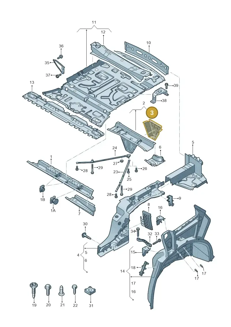4M0813314D — Audi Q7 (2015-2025) diagram 859803000, position 3