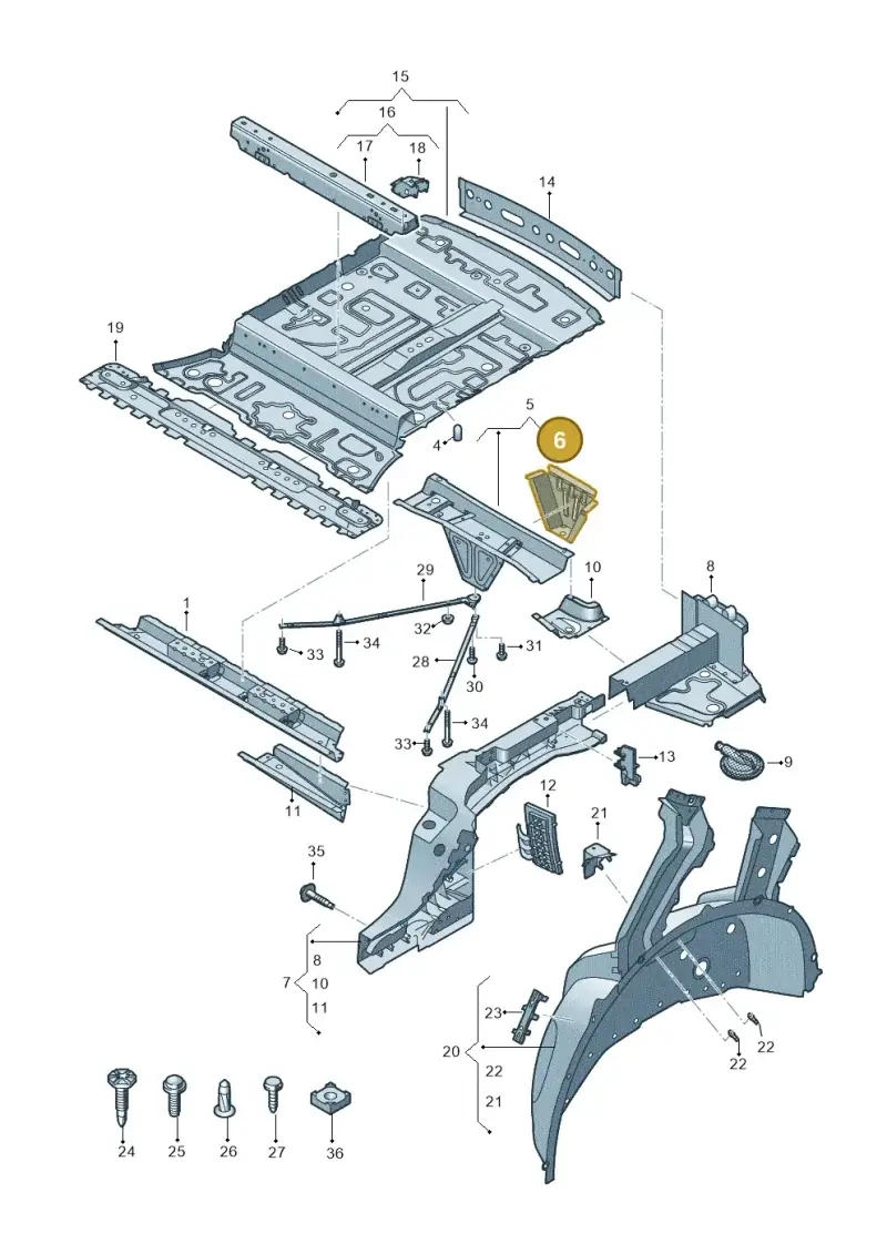 4M0813314D — Audi RS Q8 (2019-2025) diagram 595803000, position 6