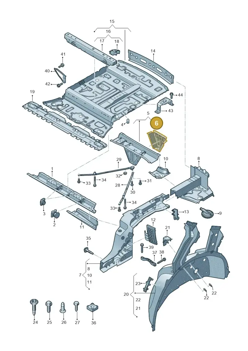 4M0813314E — Audi Q8 Quattro 3,0 (2018-) diagram 429803000, position 6