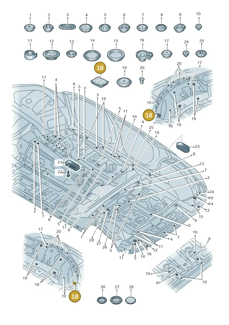 4M0813583A — Audi Q7 (2015-2025) diagram 859803350, position 18