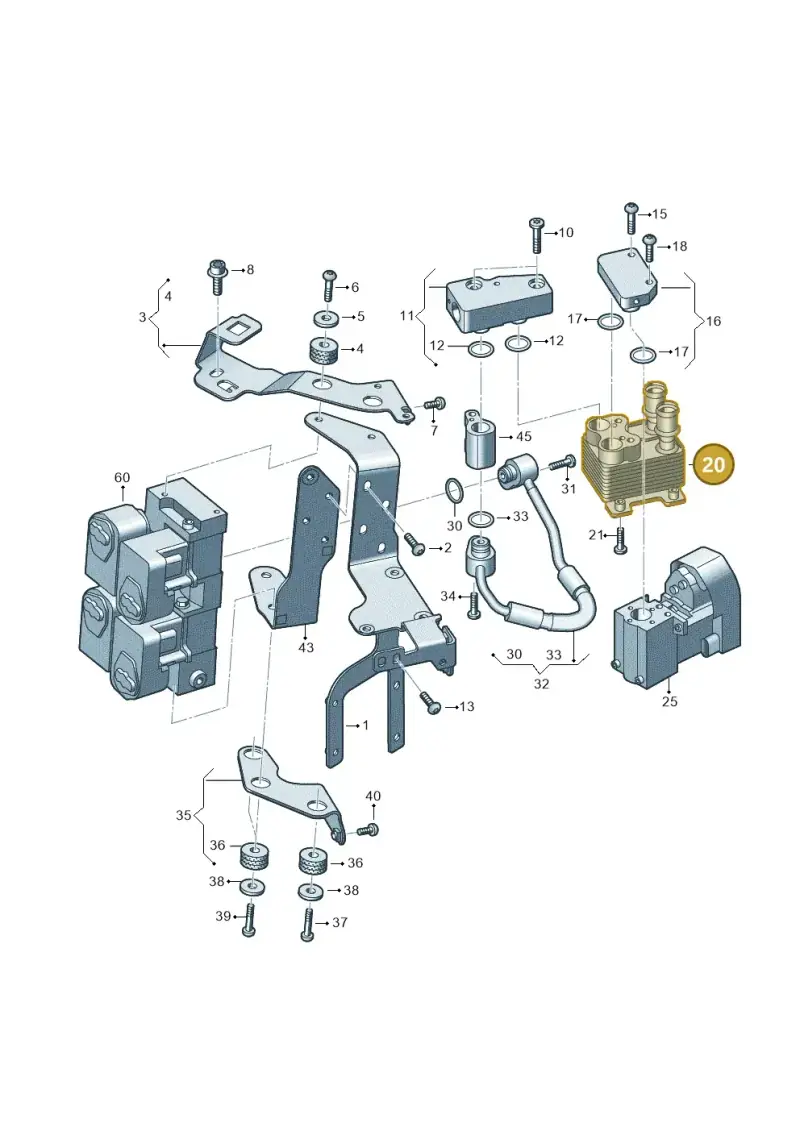 4M0816115A — Audi A6 2.0 (2018-) diagram 435260750, position 20