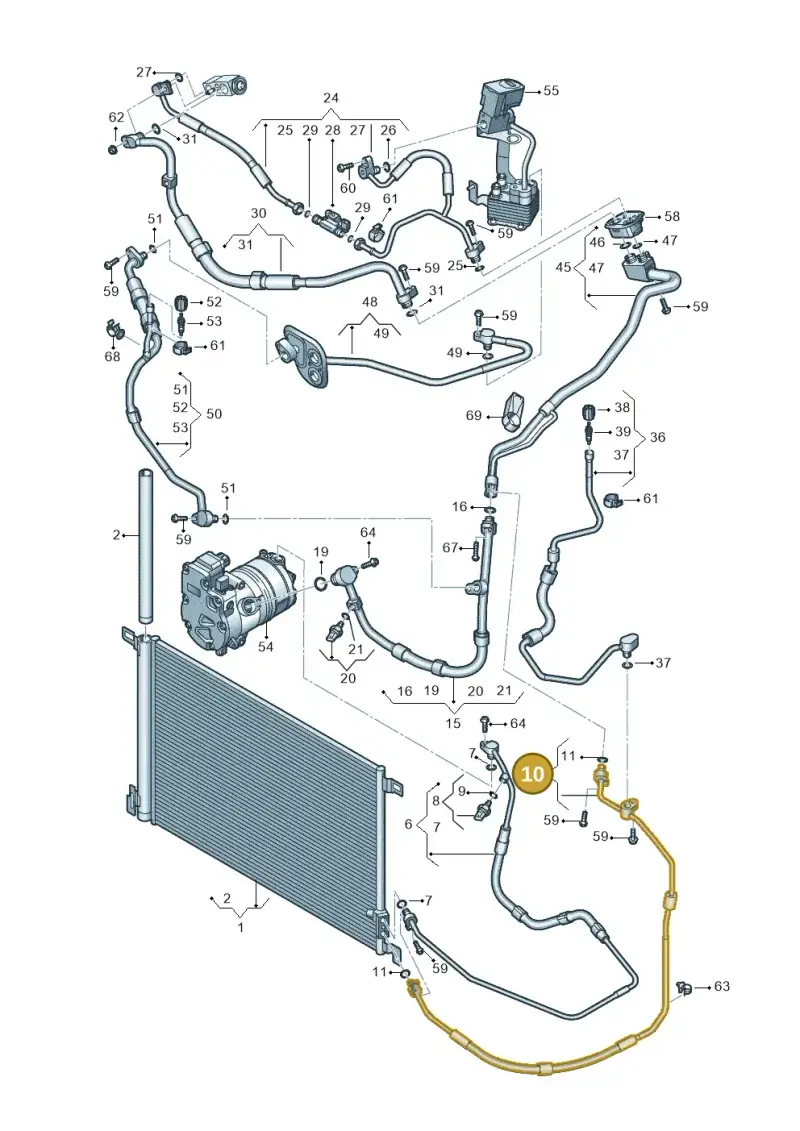 4M0816741DC — Audi Q7 qu. 3.0 TDI (2015-2019) diagram 859260046, position 10