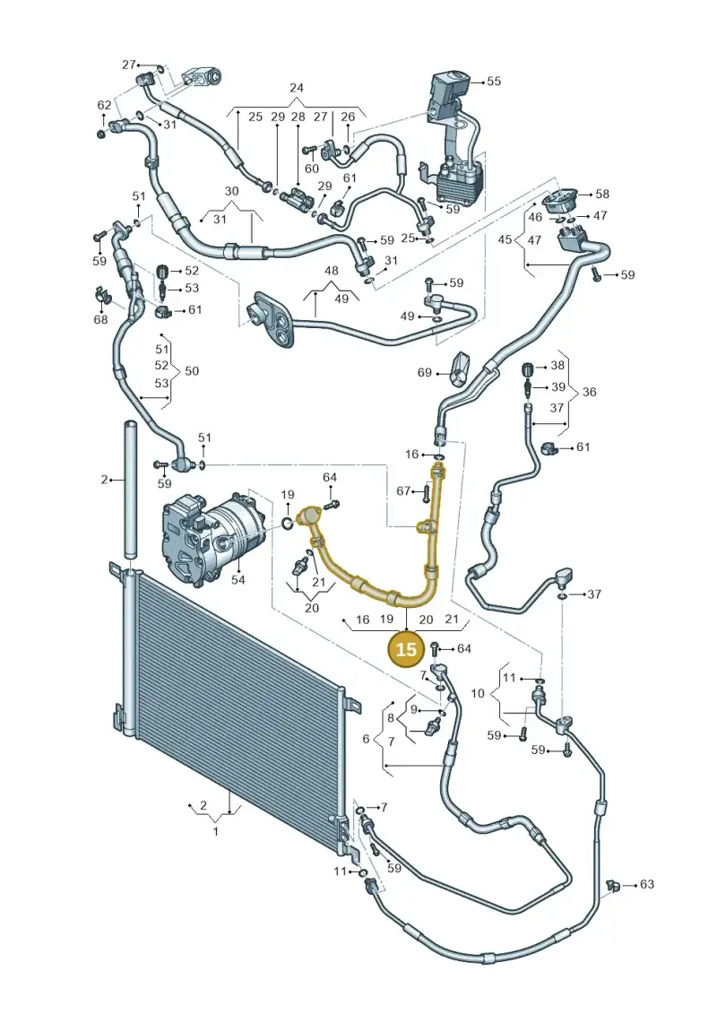 4M0816743DD — Audi Q7 qu. 3.0 TDI (2015-2019) diagram 859260046, position 15