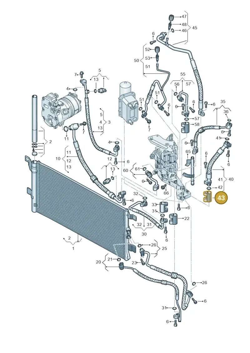 4M0816806 — Audi Q5 (2016-2020) diagram 896260700, position 43