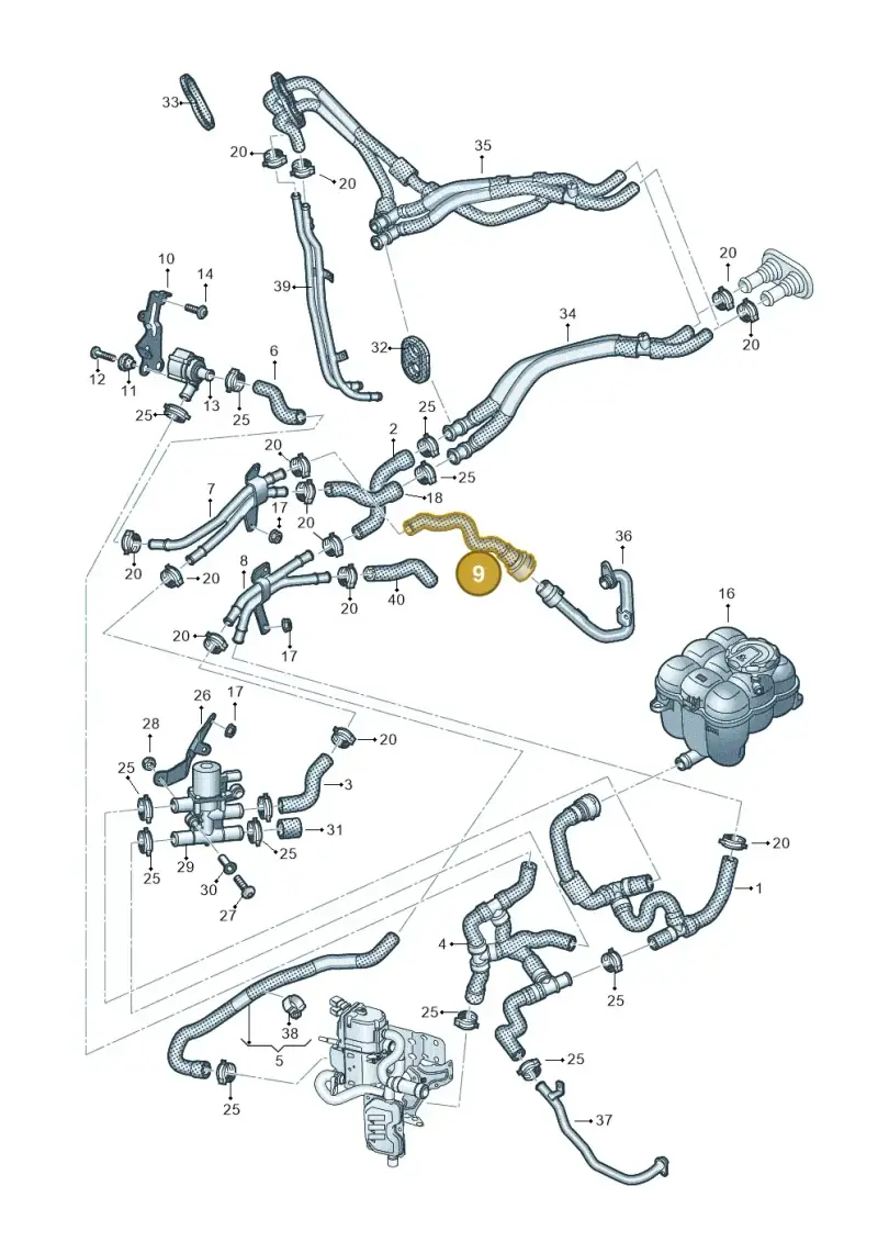 4M0819332D — Audi Q8 Quattro 3,0 (2018-) diagram 859265050, position 9