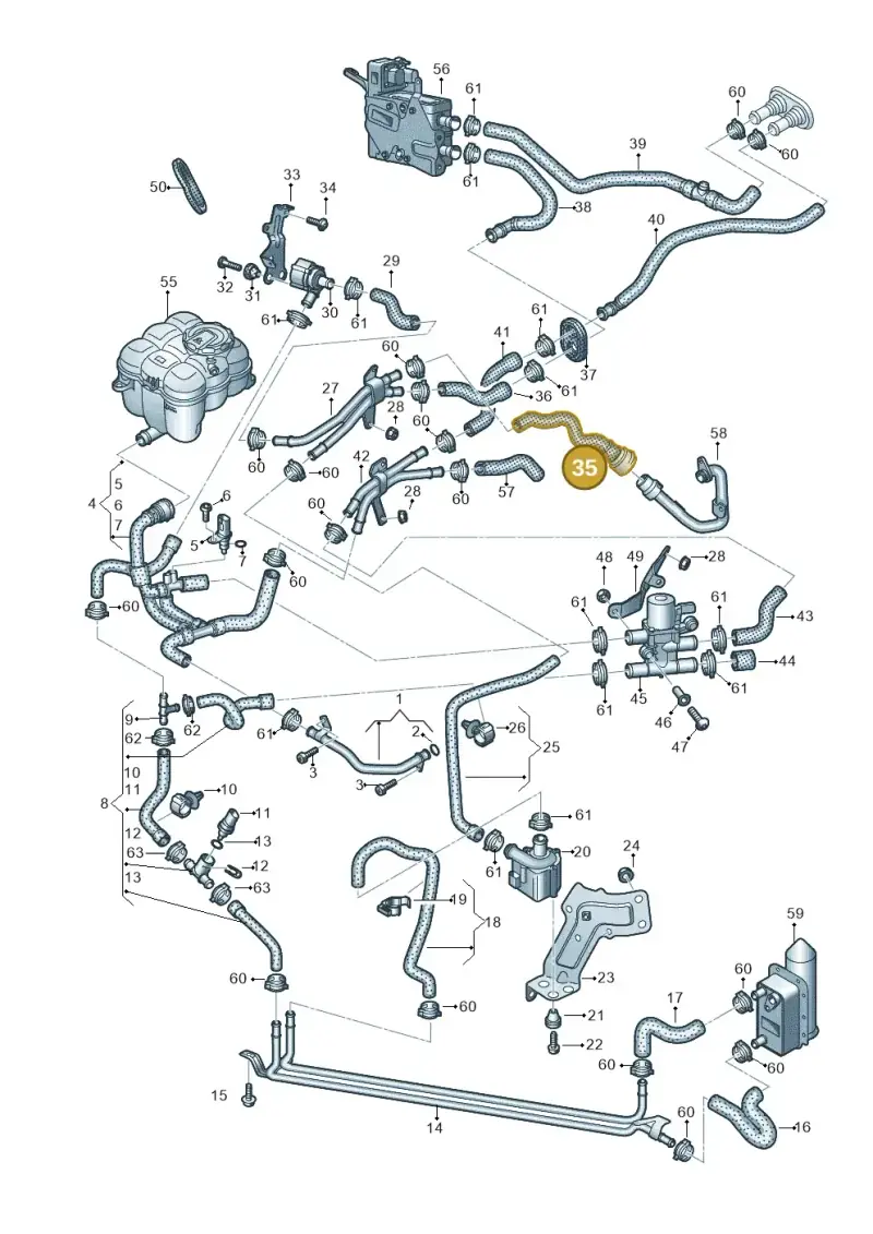 4M0819332D — Audi Q7 qu. 3.0 TDI (2015-2019) diagram 859819460, position 35