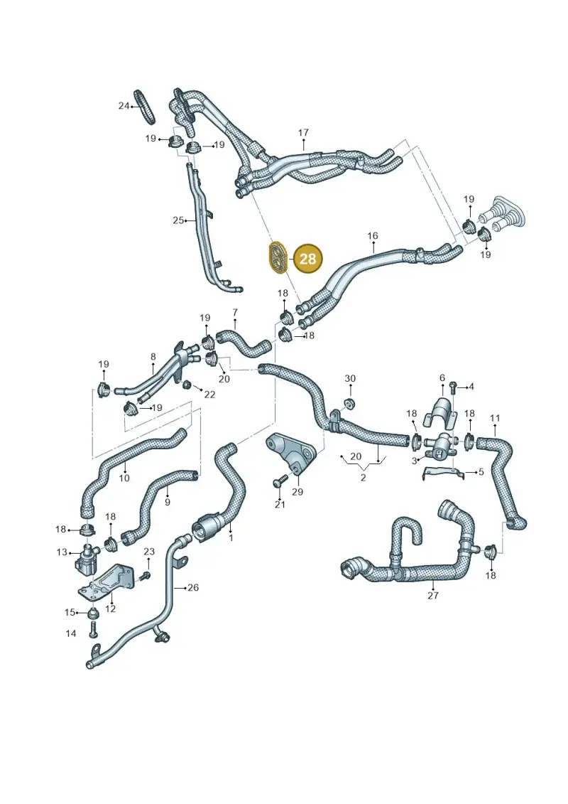 4M0819345A — Audi Q8 Quattro 3,0 (2018-) diagram 429121060, position 28