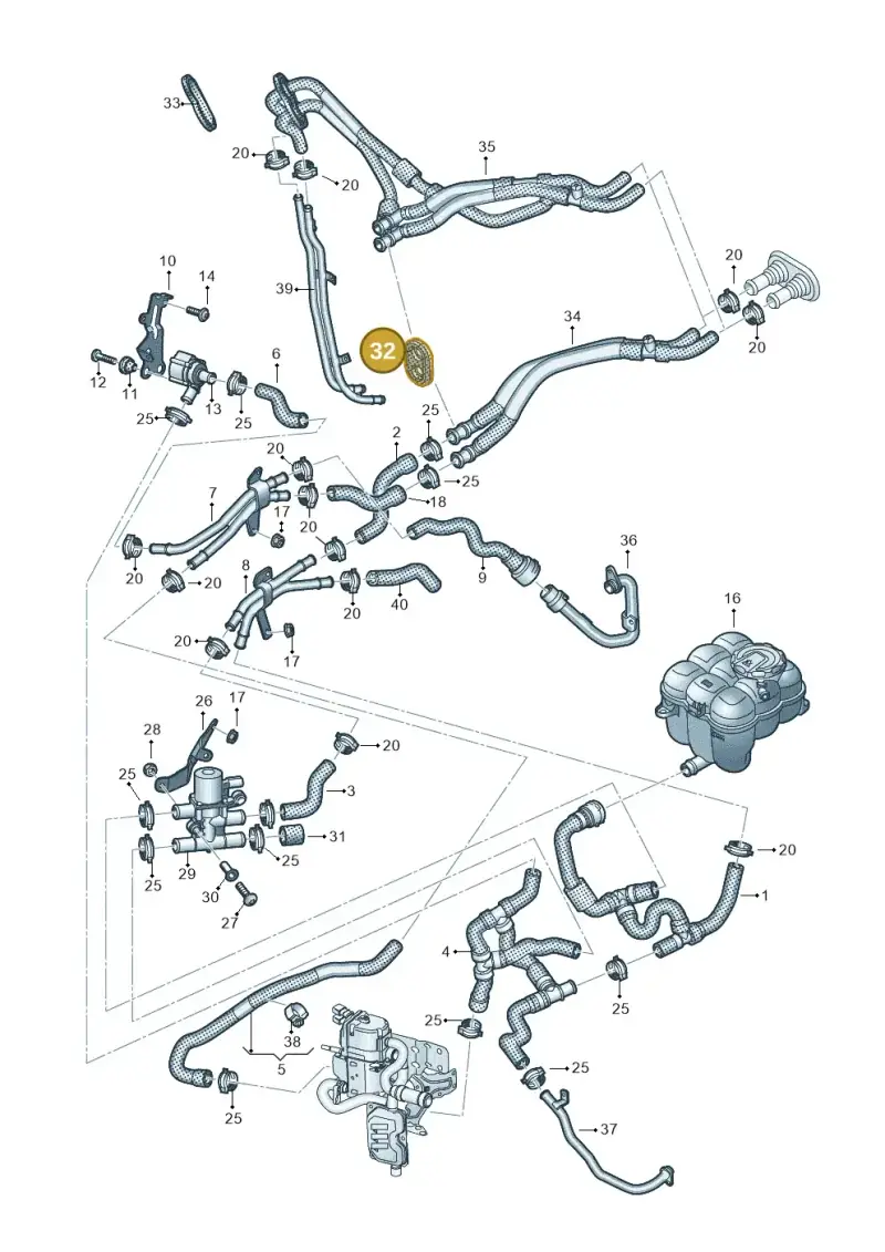 4M0819345A — Audi Q8 Quattro 3,0 (2018-) diagram 859265050, position 32