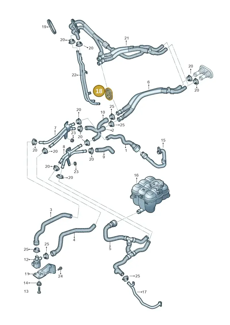 4M0819345A — Audi Q8 Quattro 3,0 (2018-) diagram 859819450, position 18