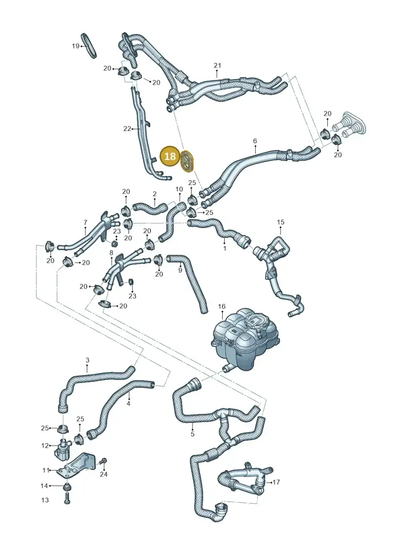 4M0819345A — Audi Q8 Quattro 3,0 (2018-) diagram 859819470, position 18