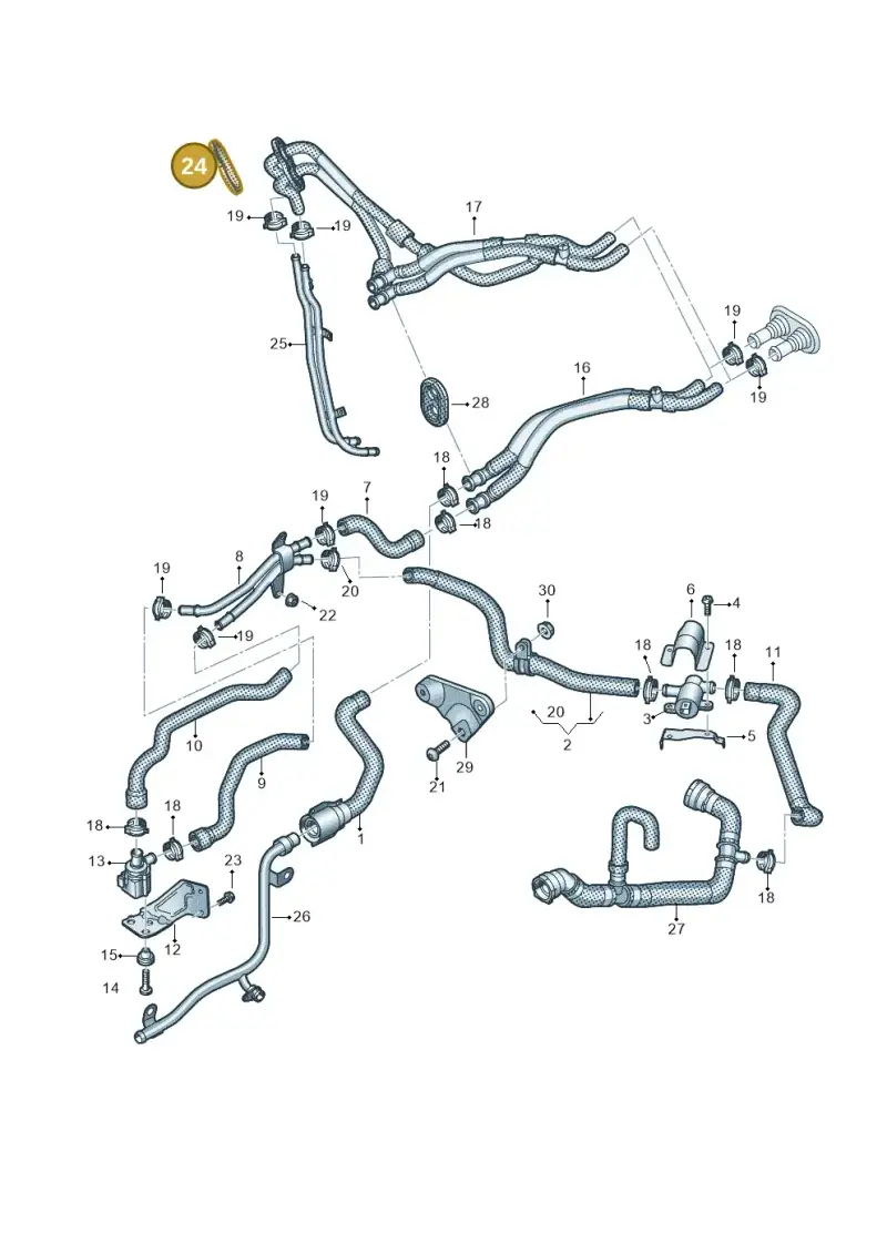 4M0819345B — Audi Q8 Quattro 3,0 (2018-) diagram 429121060, position 24