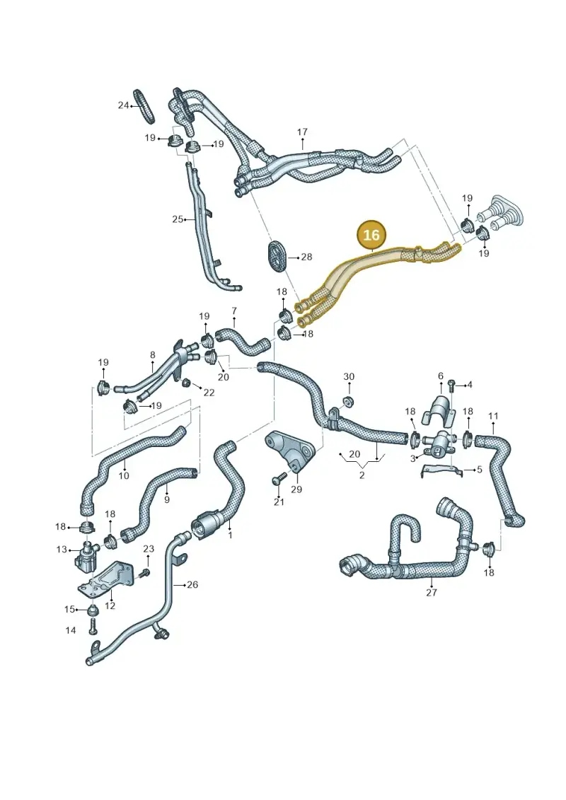 4M0819350F — Audi Q8 Quattro 3,0 (2018-) diagram 429121060, position 16