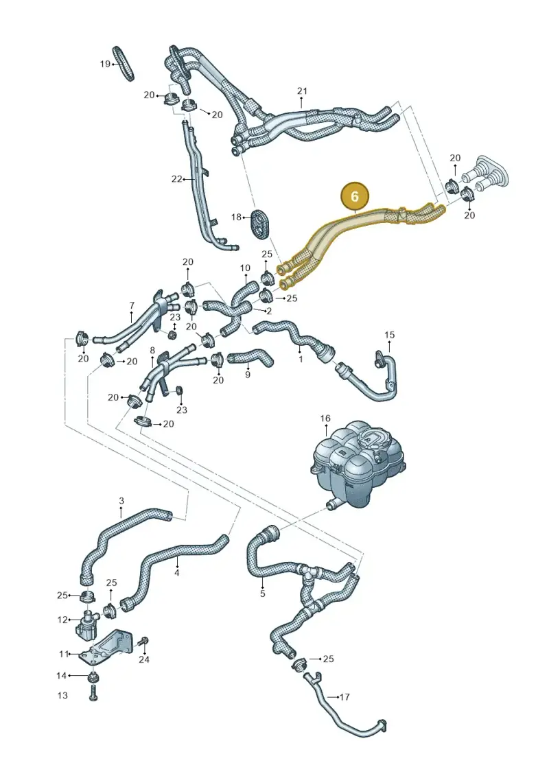 4M0819350F — Audi Q8 Quattro 3,0 (2018-) diagram 859819450, position 6