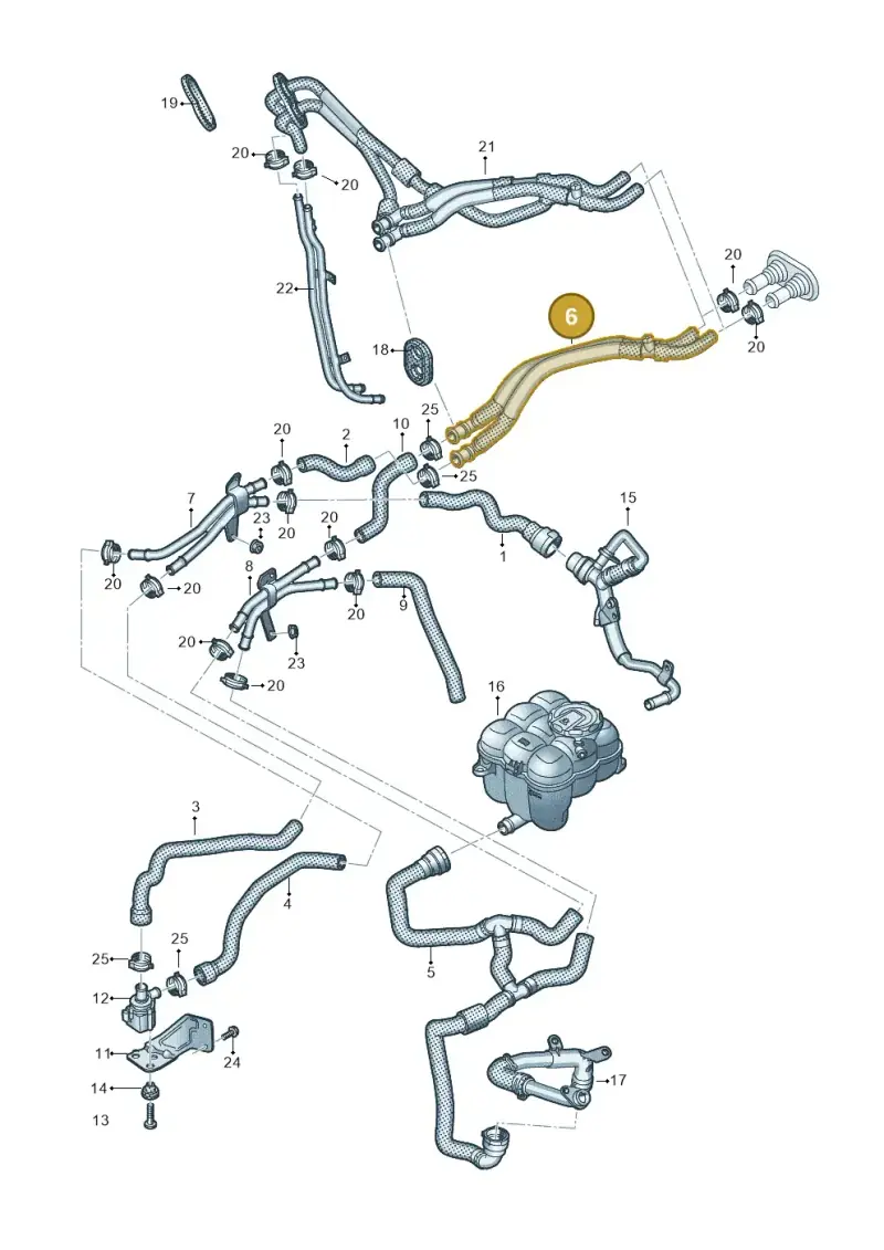 4M0819350F — Audi Q8 Quattro 3,0 (2018-) diagram 859819470, position 6