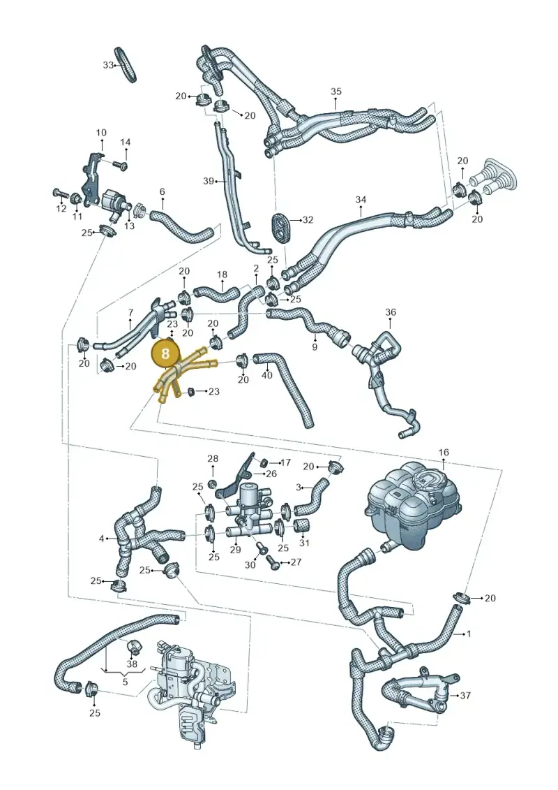 4M0819377N — Audi Q8 Quattro 3,0 (2018-) diagram 859265040, position 8