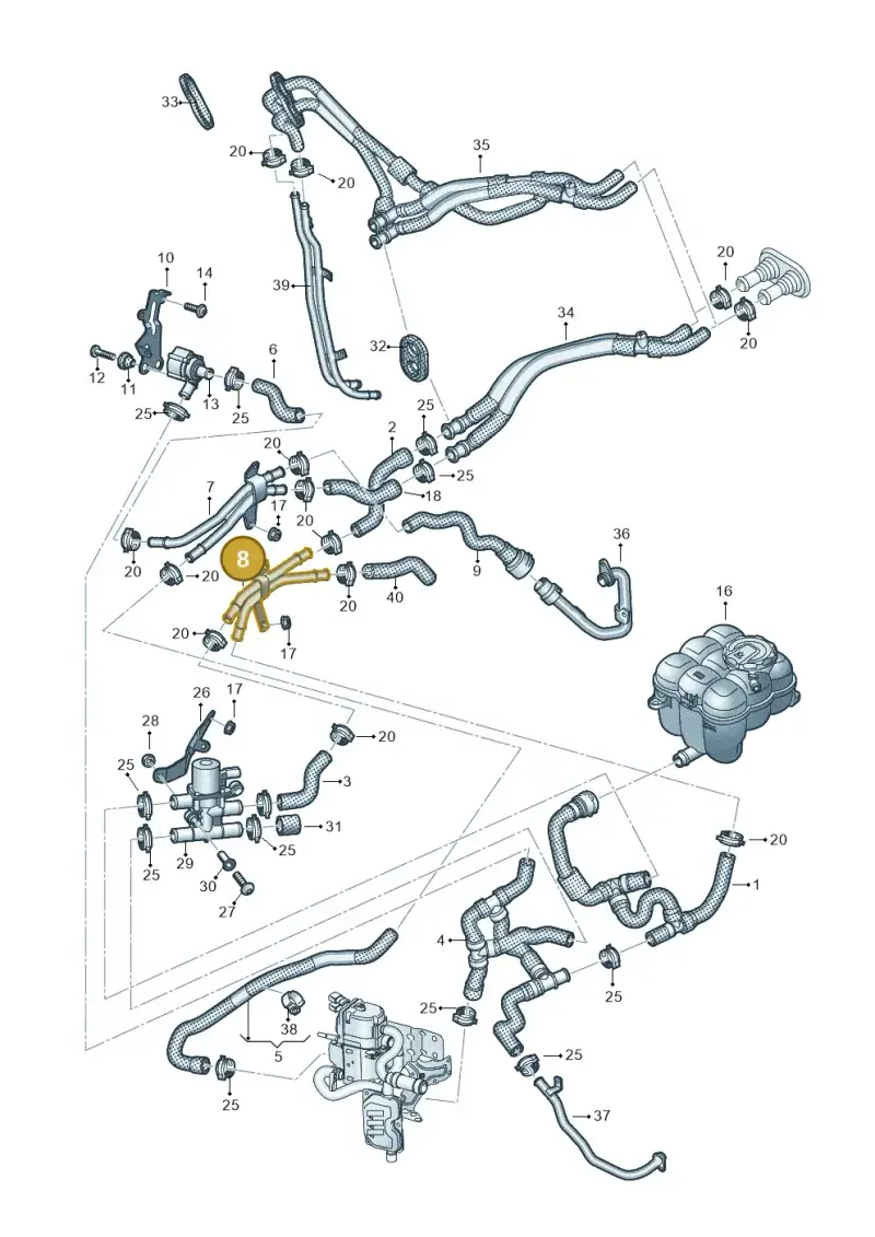 4M0819377N — Audi Q8 Quattro 3,0 (2018-) diagram 859265050, position 8