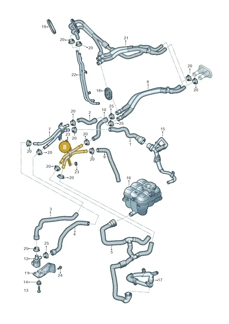4M0819377N — Audi Q8 Quattro 3,0 (2018-) diagram 859819470, position 8
