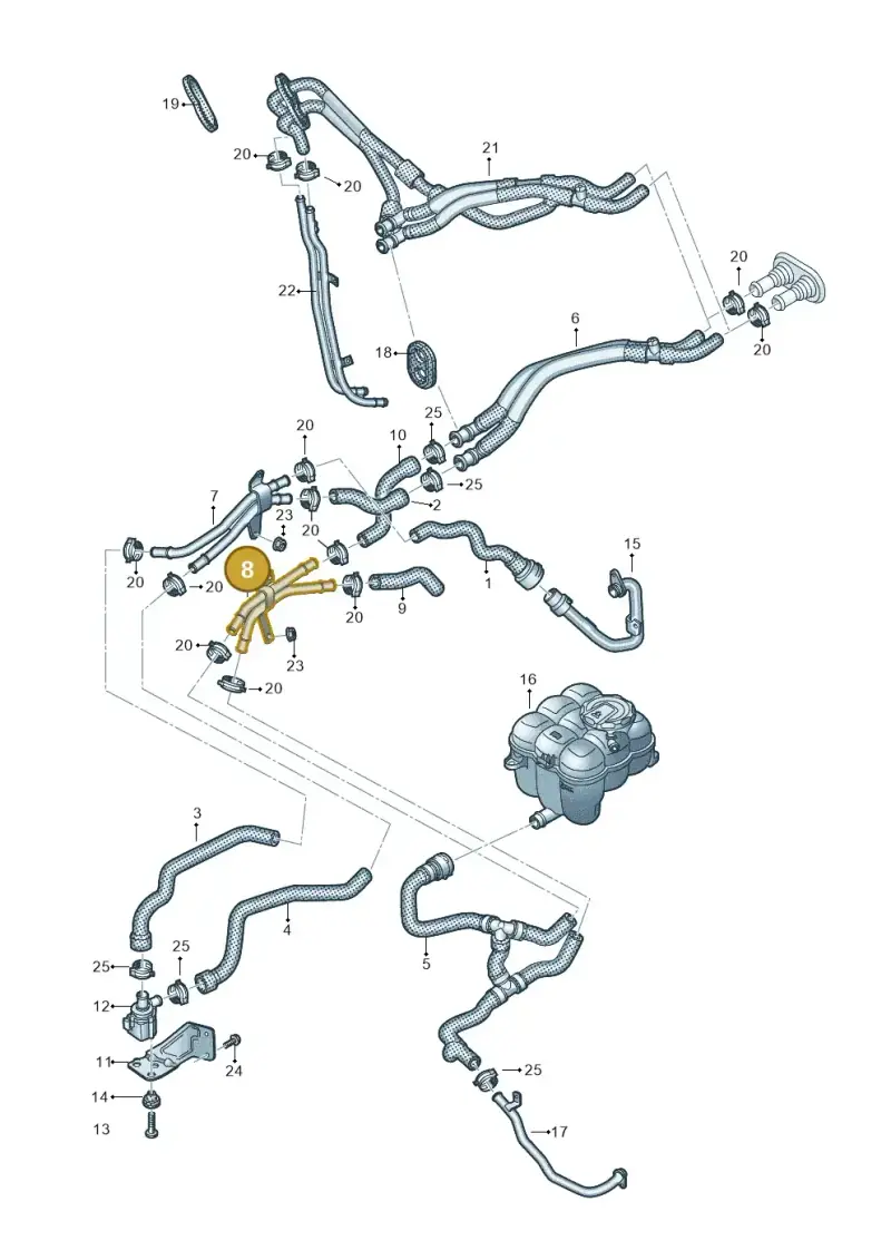 4M0819377N — Audi Q8 Quattro 3,0 (2018-) diagram 859819450, position 8