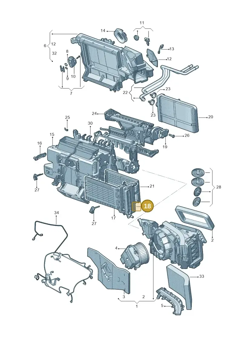4M0819422 — Audi A4L 2.0 (2016-) diagram 216820210, position 18