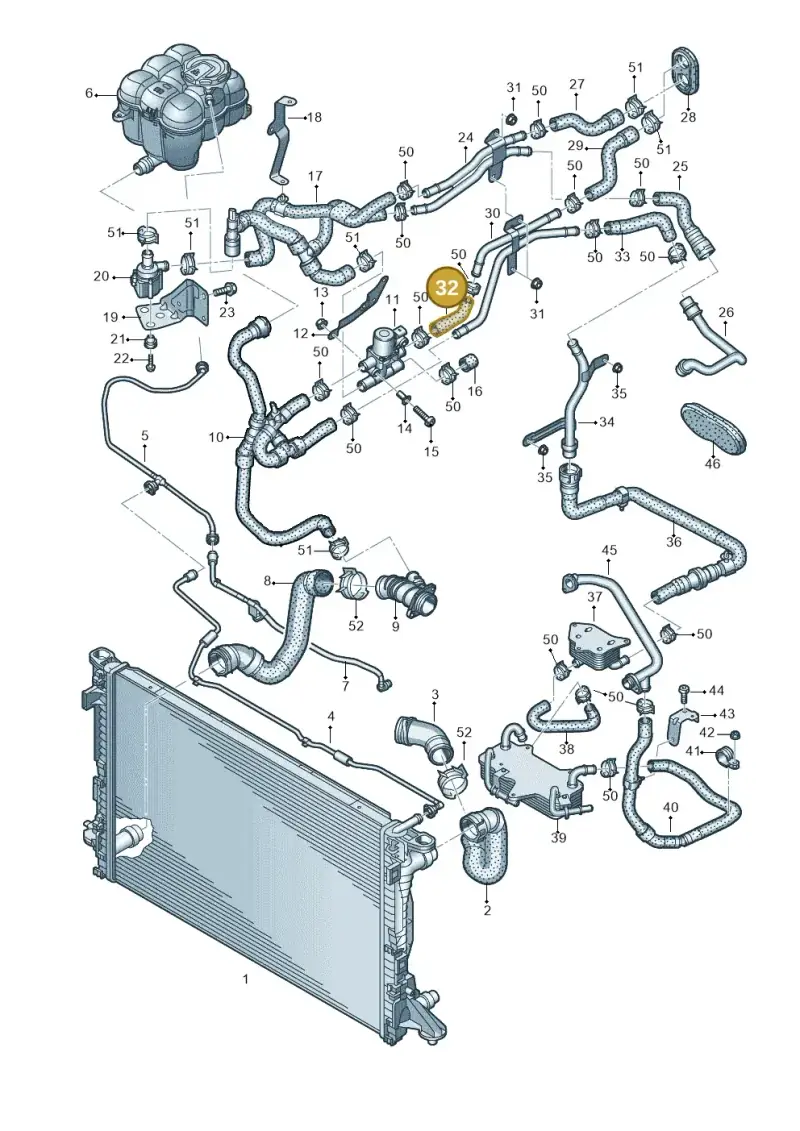4M0819674J — Audi Q8 Quattro 3,0 (2018-) diagram 859121142, position 32