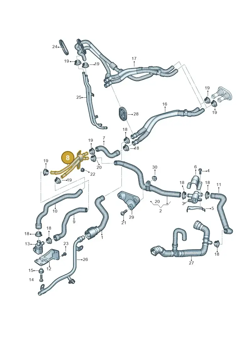 4M0819857A — Audi Q8 Quattro 3,0 (2018-) diagram 429121060, position 8