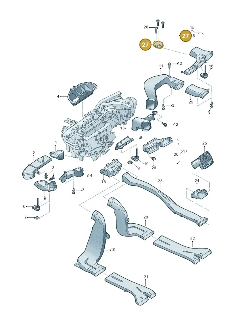 4M0820511A — Audi RS4 Avant (2017-) diagram 849819100, position 27