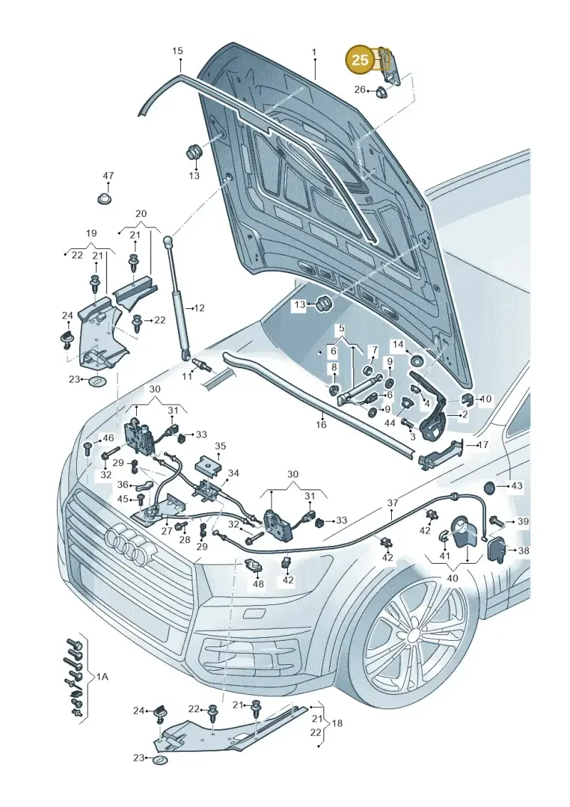 4M0823186D — Audi Q7 qu. 3.0 TDI (2015-2019) diagram 859823000, position 25