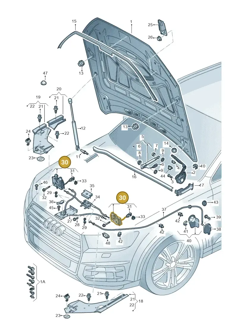 4M0823509B — Audi Q7 qu. 3.0 TDI (2015-2019) diagram 859823000, position 30