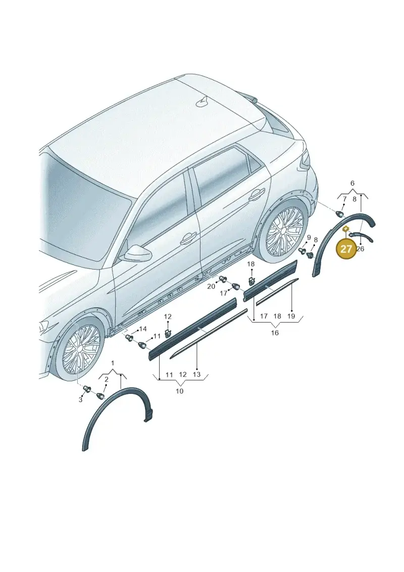 4M0853582 — Audi RSQ3 Sportback (2019-2024) diagram 597853150, position 27