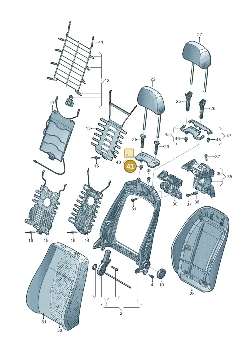 4M0858137 — Audi RS4 Avant (2017-2025) diagram 849881500, position 41