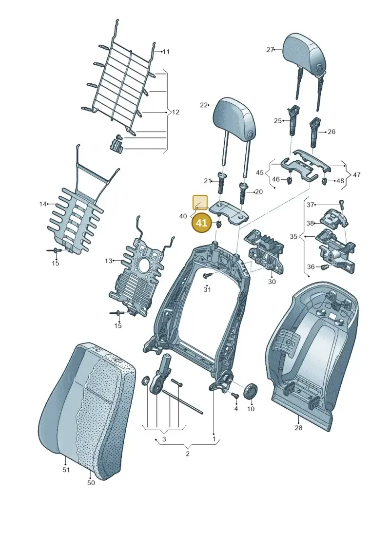 4M0858137 — Audi Q8 (2018-2025) diagram 859881500, position 41