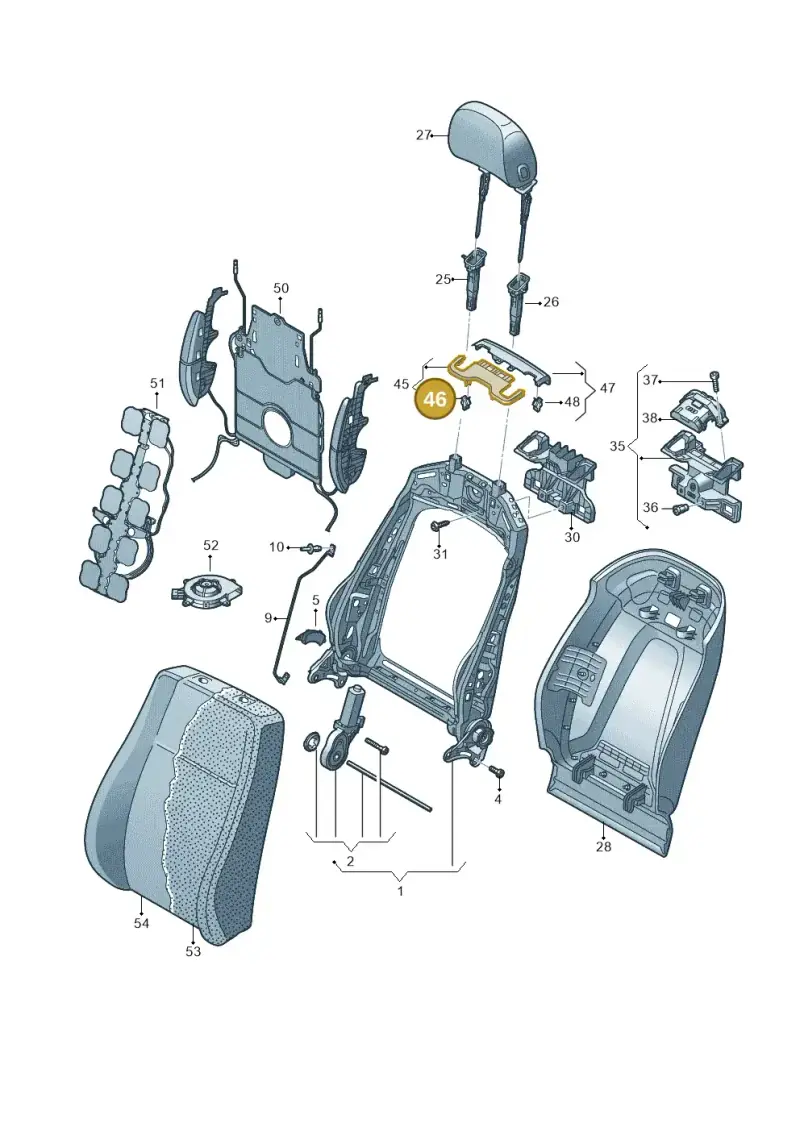 4M0858137 — Audi RS Q8 (2019-2025) diagram 859881530, position 46+48