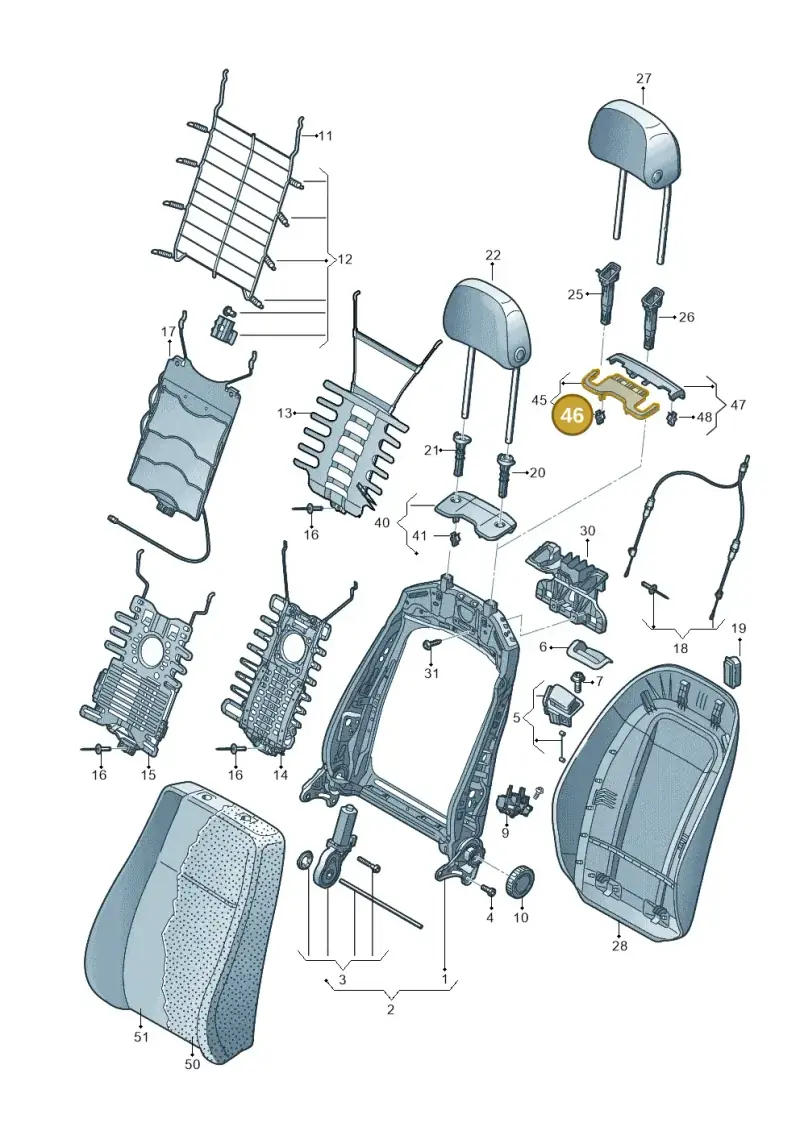 4M0858137 — Audi RS5 Sportback (2017-2025) diagram 897881500, position 46+48
