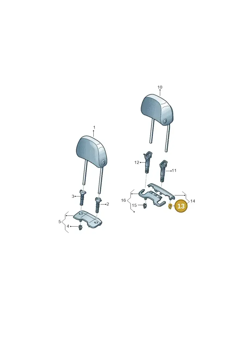 4M0858137 — Audi A5 Sportback (2016-2025) diagram 897881510, position 13+15