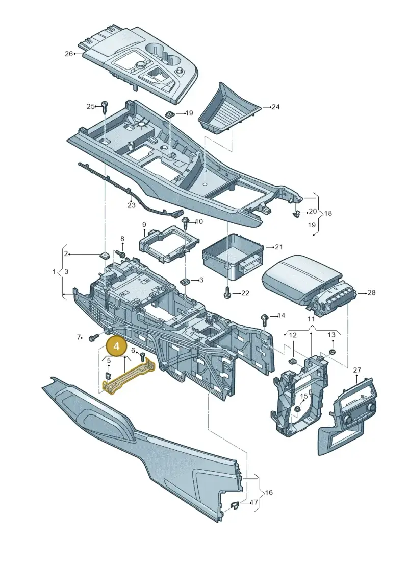 4M0863345 — Audi Q7 qu. 3.0 TDI (2015-2019) diagram 859863500, position 4