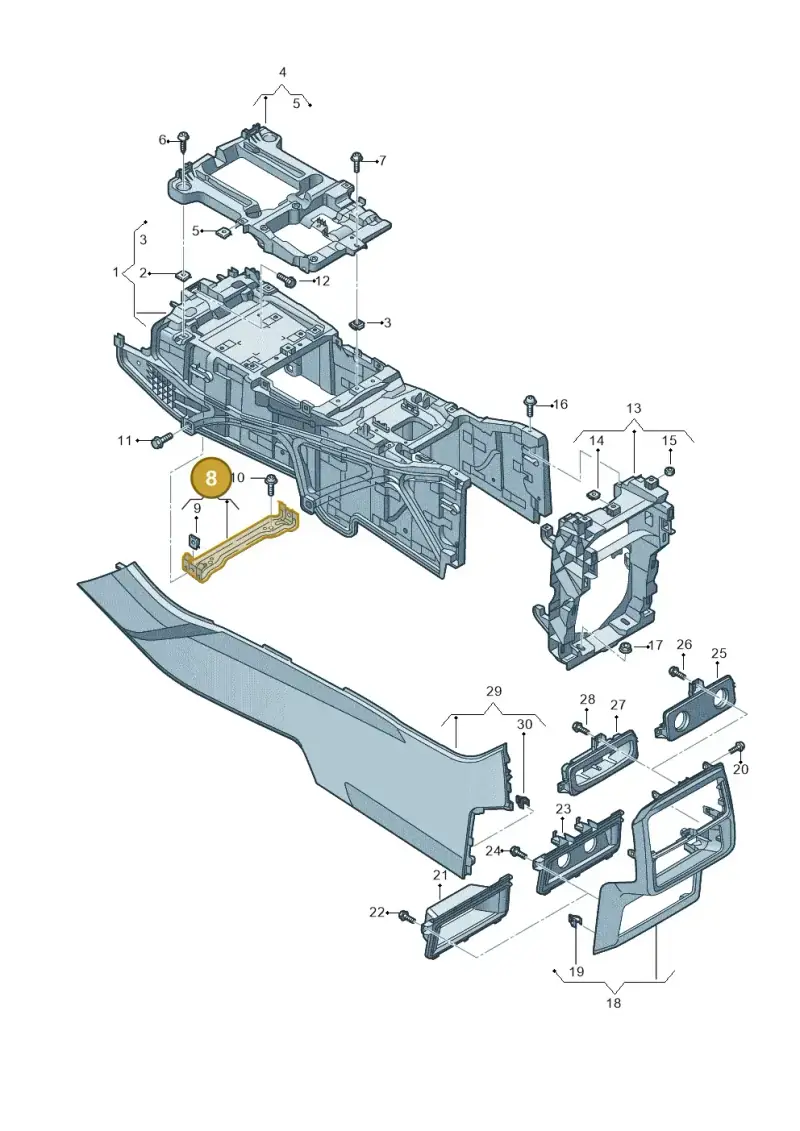 4M0863345 — Audi RS Q8 Quattro (2019-) diagram 429863050, position 8