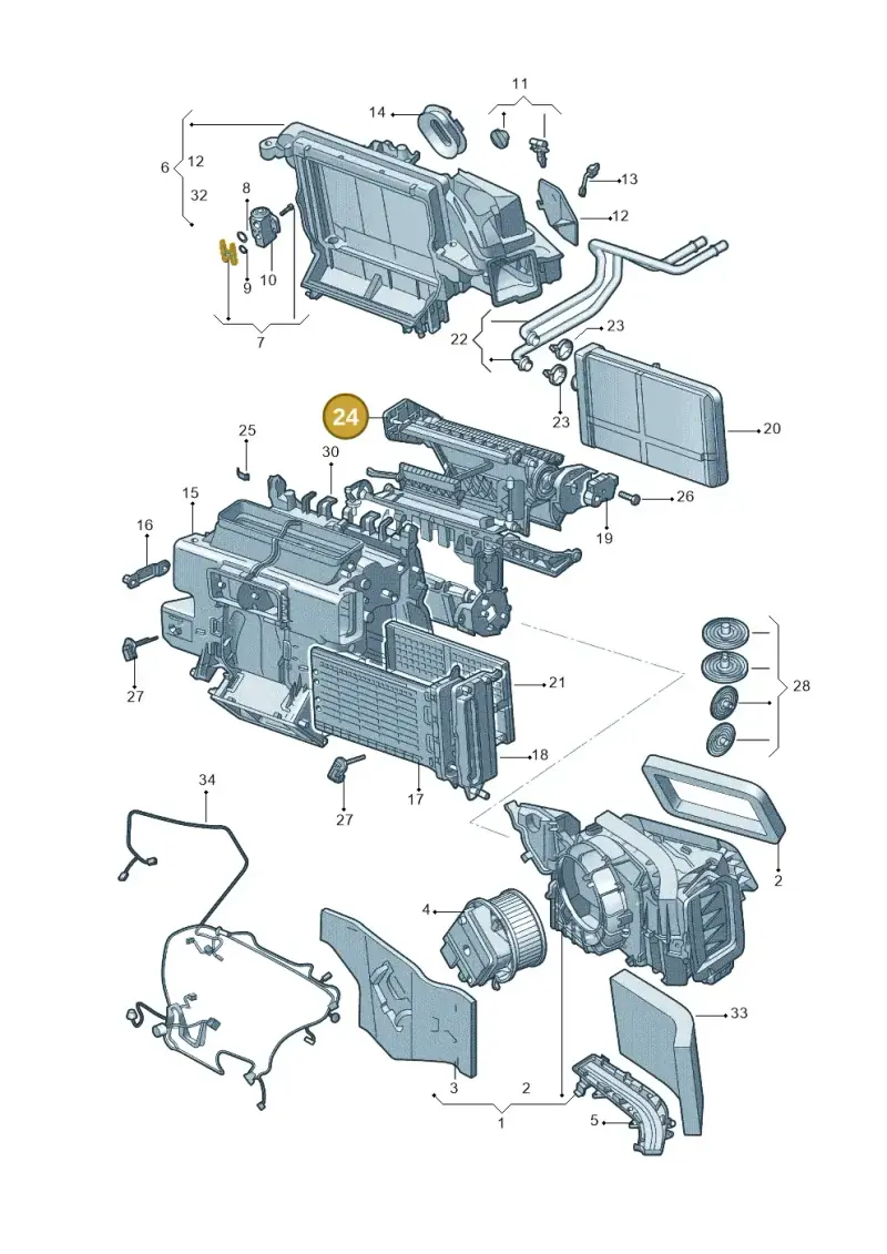 4M0898001 — Audi A4L 2.0 (2016-) diagram 216820210, position 24
