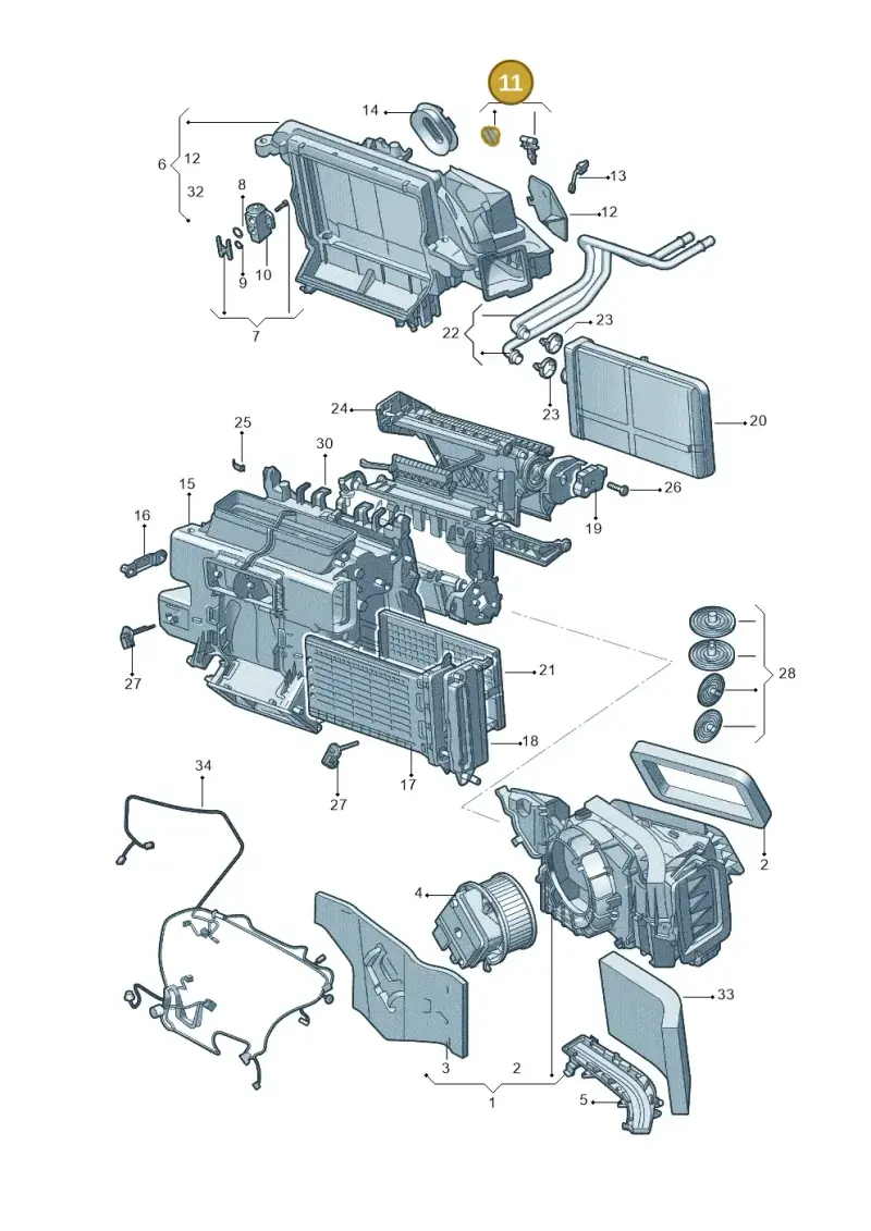 4M0898333A — Audi A4L 2.0 (2016-) diagram 216820210, position 11