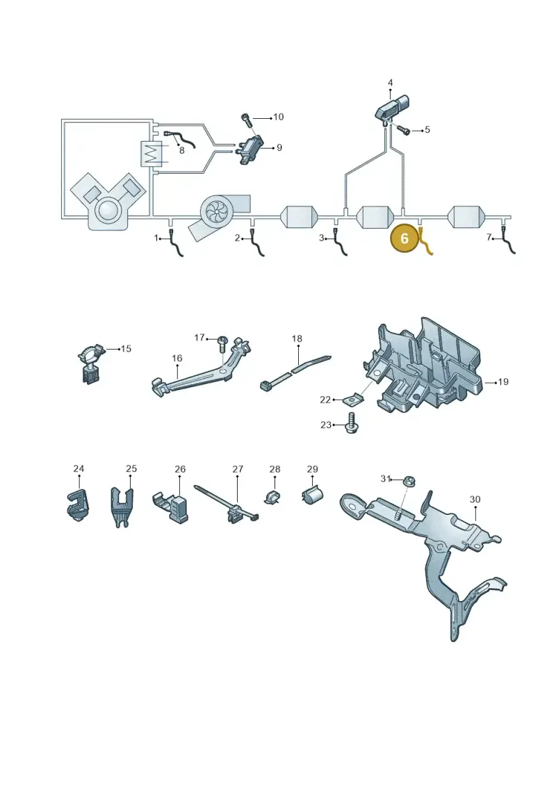4M0906088AM — Audi A8L (2017-2022) diagram 838906010, position 6